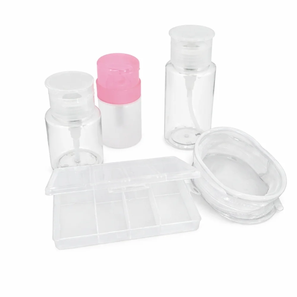 Travel Bottle Set Cosmetic Kit TSA Approved Refillable Pump Bottles Bag